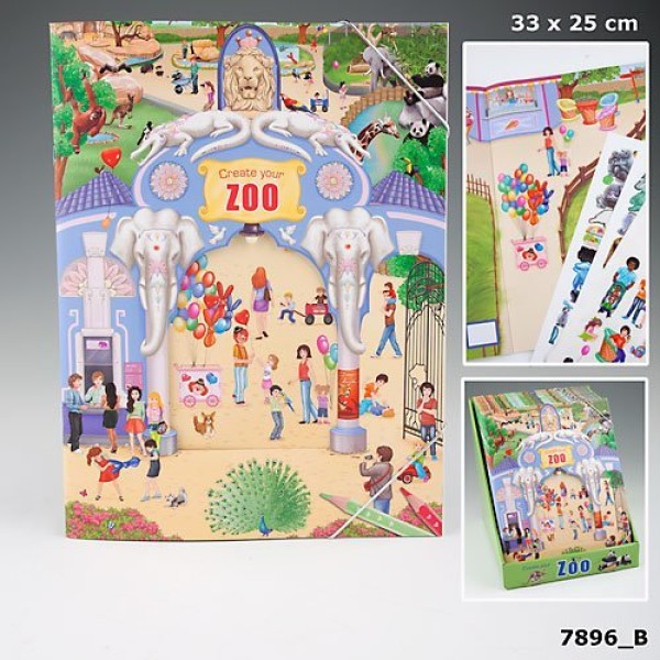 Альбом с наклейками для детей Create your ZOO - 7896_B