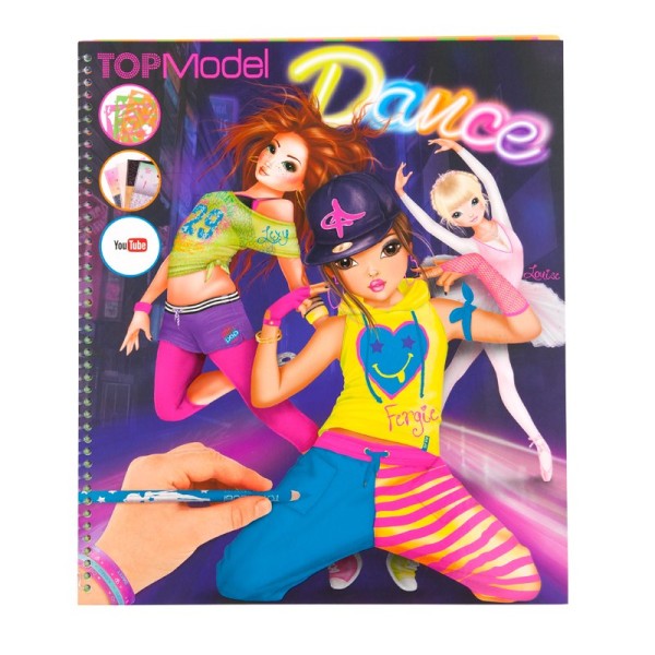Раскраска TOPModel Dance You Tube с наклейками и трафаретами - 7937_F