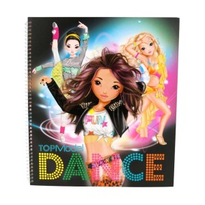 Красочная раскраска с наклейками, трафаретами и текстурной бумагой TOP Model Dance - 7937_D