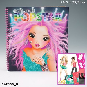 Раскраска для девочек с наклейками TOP Model PopStar 7966_B