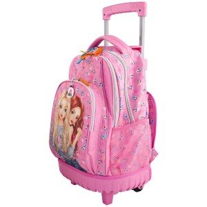 Рюкзак TOPModel школьный на колесах Панда, розовый - 10618