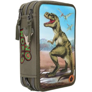 Пенал с наполнением и подсветкой Динозавр Dino World -  0410642