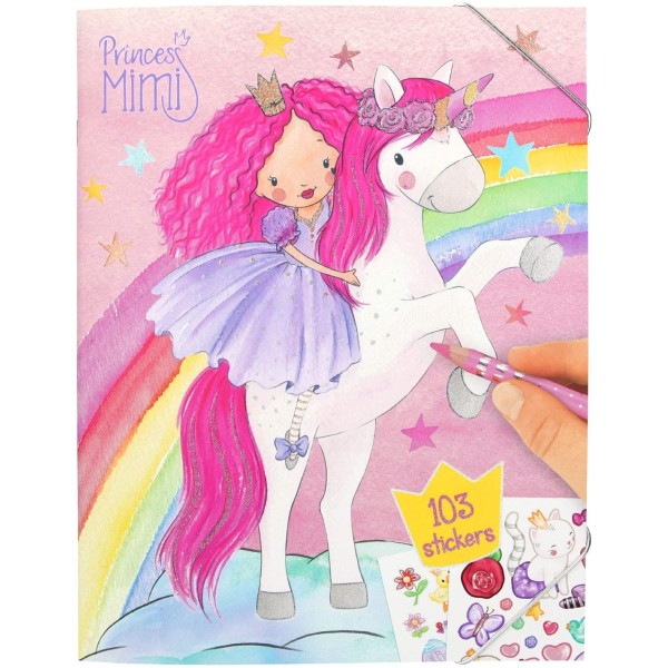 Альбом Princess Mimi для раскрашивания с наклейками - 10870_A