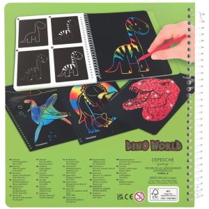 Альбом Dino World для творчества Царапание - 11662 производства Depesche