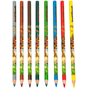 Альбом Dino World для раскрашивания с набором цветных карандашей - 6852 производства Depesche
