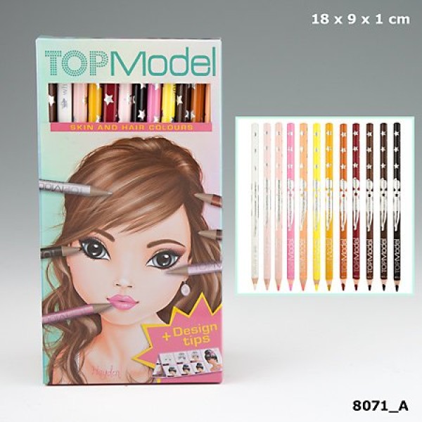 Набор цветных карандашей цвета кожи и волос TOP Model - 8071_A