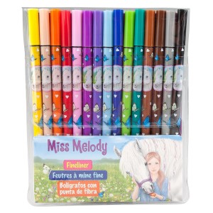 Ручки капиллярные, 15 цветов Miss Melody - 8807