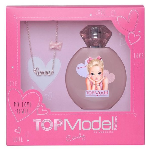 Туалетная вода для девочек в подарочной упаковке KOTTO TOP Model Candy "My Dream" 50 ml с подвеской Love